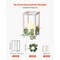 Wooden Wedding Lantern Centerpiece with LED Candle, Flower Wreath for Table Decor